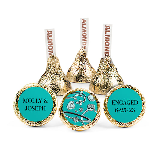 Personalized Engagement Diamond Bling Hershey's Kisses
