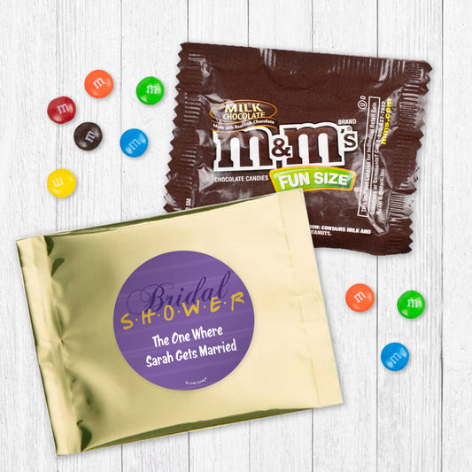 Personalized The One Where Bridal Shower Candy Favor Bag - M&Ms or Skittles