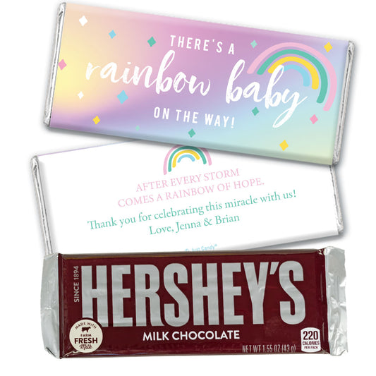 Baby Shower Personalized Chocolate Bar Rainbow Baby