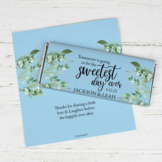 Personalized Sweetest Day Ever Wedding Chocolate Bar Wrappers
