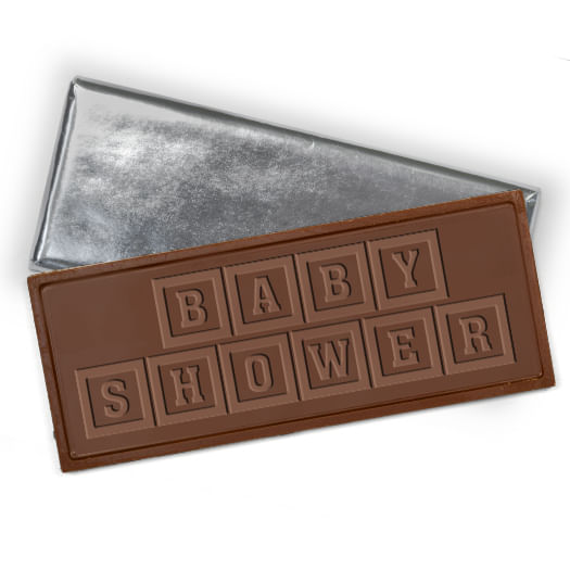 Embossed Baby Shower Belgian Milk Chocolate Bar (30 Pack)