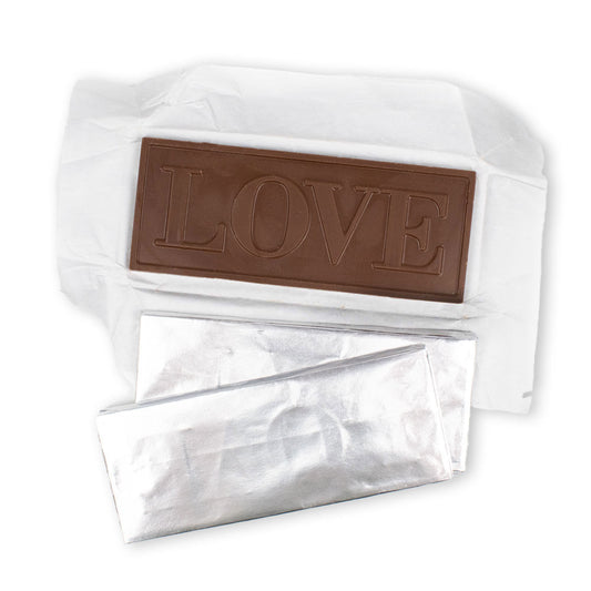 Embossed Love Belgian Milk Chocolate Bar (30 Pack)