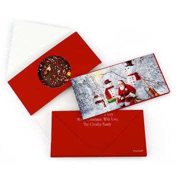 Personalized Christmas Santa's Gifts Gourmet Infused Belgian Chocolate Bars (3.5oz)