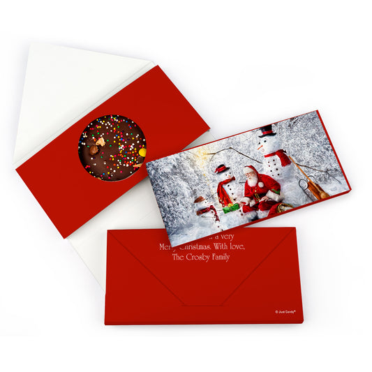 Personalized Christmas Santa's Gifts Gourmet Infused Belgian Chocolate Bars (3.5oz)