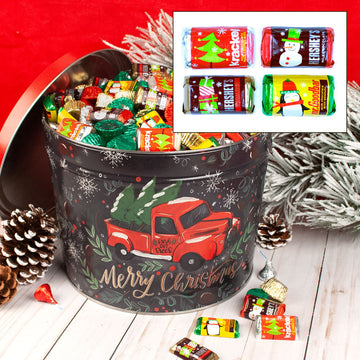 Tree Farm Truck 13.5 lb Hershey's Holiday Mix Tin