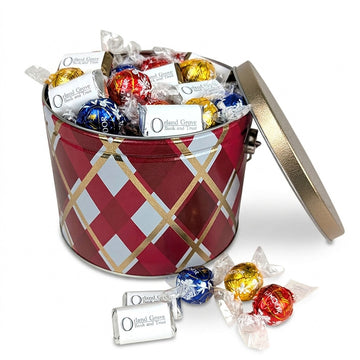 Add Your Logo Holiday Diamonds 1.9lb Tin Hershey's Miniatures & Truffles