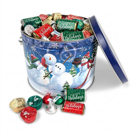 Personalized Feeling Frosty 2.25 lb Happy Holidays Hershey's Mix Tin