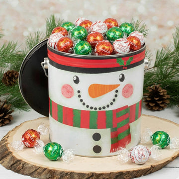 Happy Snowman Lindt Truffles Mix 2.6 lb Tin