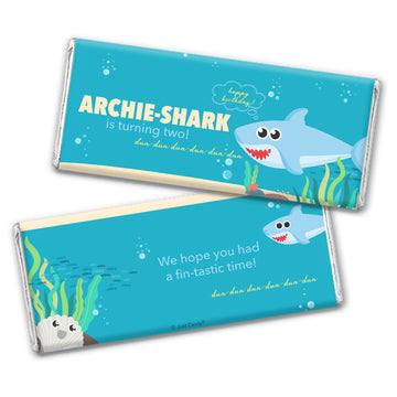 Personalized Shark Birthday Hershey's Milk Chocolate Bar