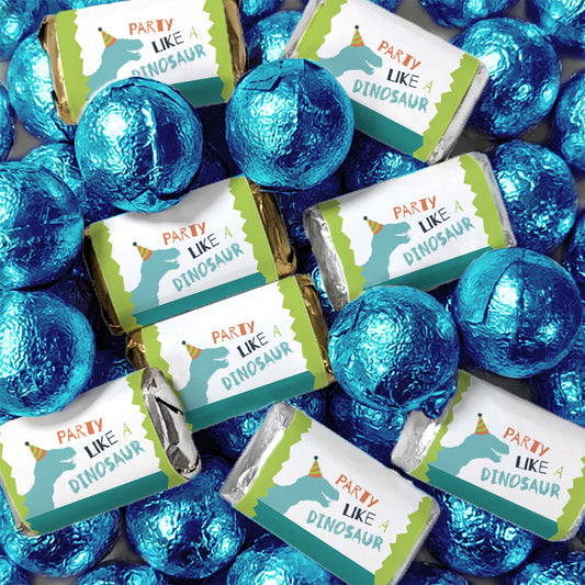 Dinosaur Birthday Mini Chocolate Bars and Chocolate Balls Candy Mix