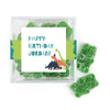 Personalized Dinosaur Birthday JUST CANDY® favor cube with Sugar Sanded Gummy Bears Blue Dino