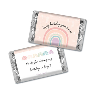 Personalized Rainbow Birthday Hershey's Miniatures Watercolor Rainbows