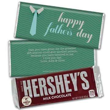 Personalized Father's Day Timeless Tie Chocolate Bar & Wrapper
