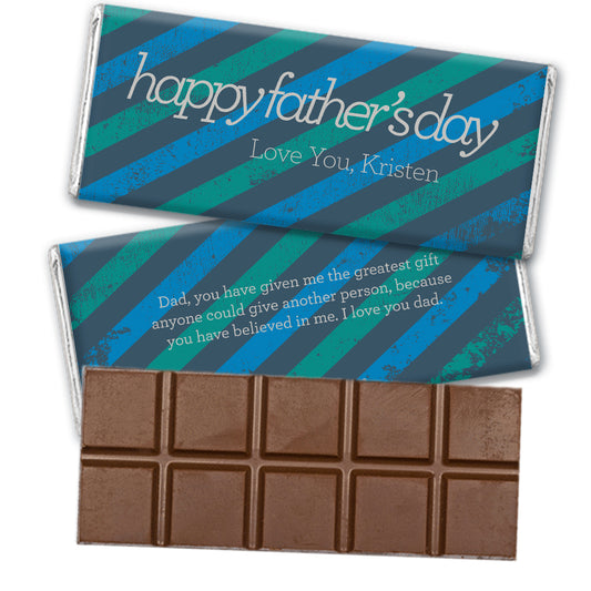 Personalized Father's Day Strength in Stripes Hershey's Milk Chocolate Bar & Wrapper
