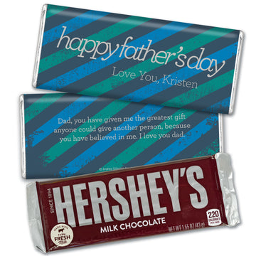 Personalized Father's Day Strength in Stripes Chocolate Bar & Wrapper