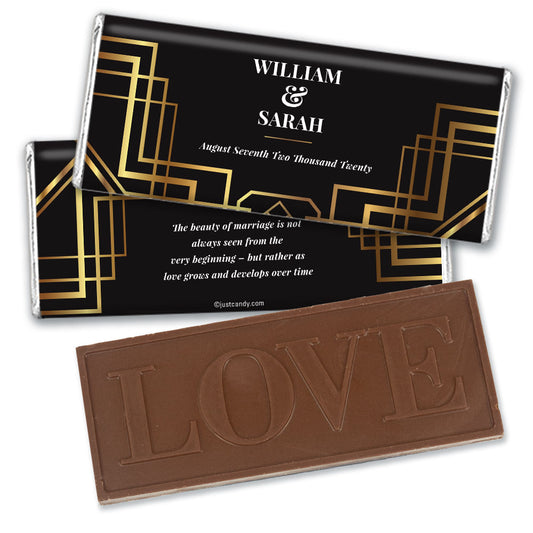 Personalized Wedding Classic Embossed Chocolate Bar & Wrapper
