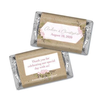 Personalized Wedding Botanical Border Hershey's Miniatures