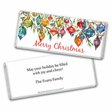 Personalized Christmas Ornaments Chocolate Bar & Wrapper