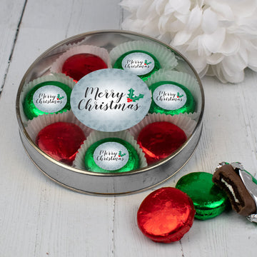 Merry Christmas Chocolate Oreo Gift Tin - 8 Oreos