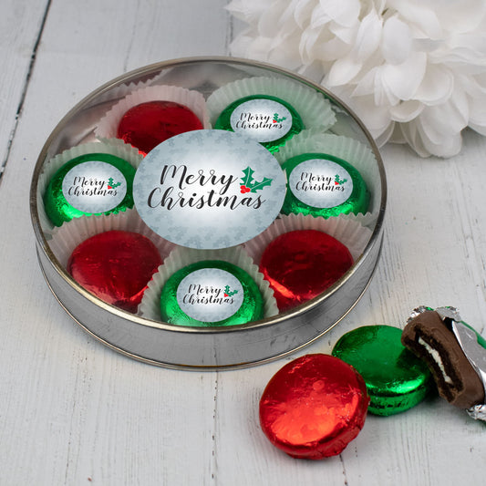 Merry Christmas Chocolate Oreo Gift Tin - 8 Oreos