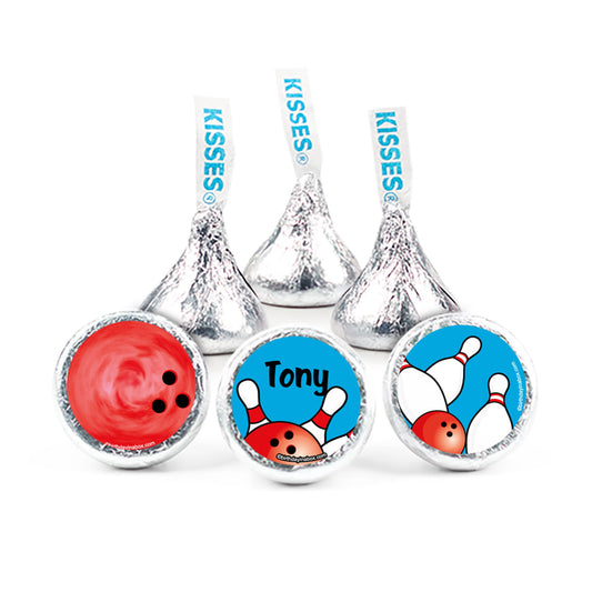 Birthday 3/4" Sticker Bowling Personalized Stickers (108 Stickers)