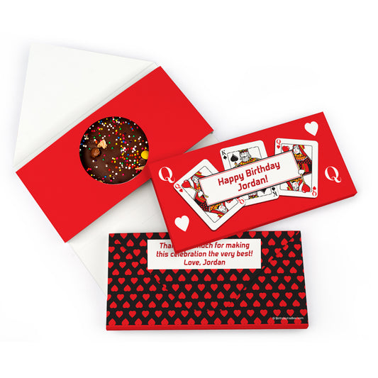 Personalized Birthday Casino Party Gourmet Infused Belgian Chocolate Bars (3.5oz)