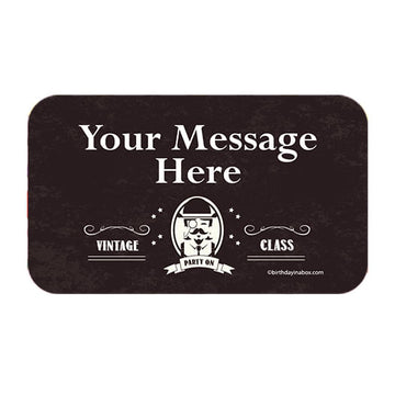 Vintage Dude Milestone Personalized Rectangular Stickers (18 Stickers)
