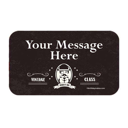 Vintage Dude Milestone Personalized Rectangular Stickers (18 Stickers)