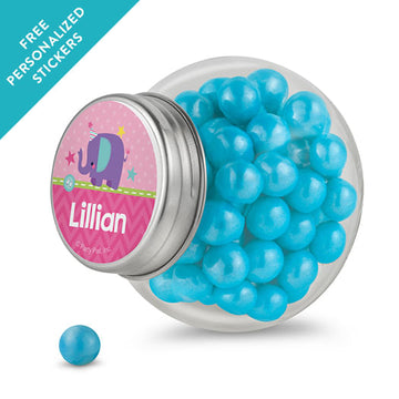 Birthday Personalized Mini Side Jar Elephant 1st Birthday (24 Pack)