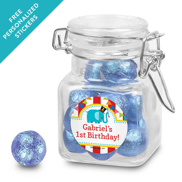 Birthday Personalized Latch Jar Circus 1st Birthday (12 Pack)