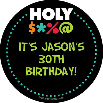 Holy Bleep Milestone Personalized 2" Stickers (20 Stickers)