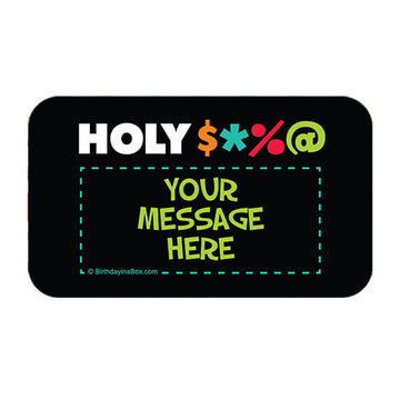 Holy Bleep Milestone Personalized Rectangular Stickers (18 Stickers)
