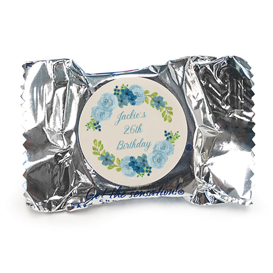 Birthday Personalized York Peppermint Patties - Blue Floral