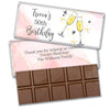Birthday Personalized Chocolate Bar & Wrapper - Champagne