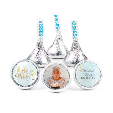 Personalized Birthday Photo Stickers For Hershey's Kisses - Let's Party (108 Stickers)