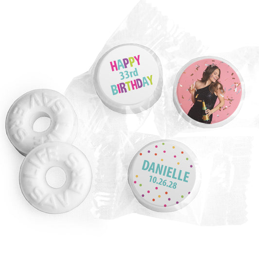 Personalized Birthday Confetti Life Savers Mints