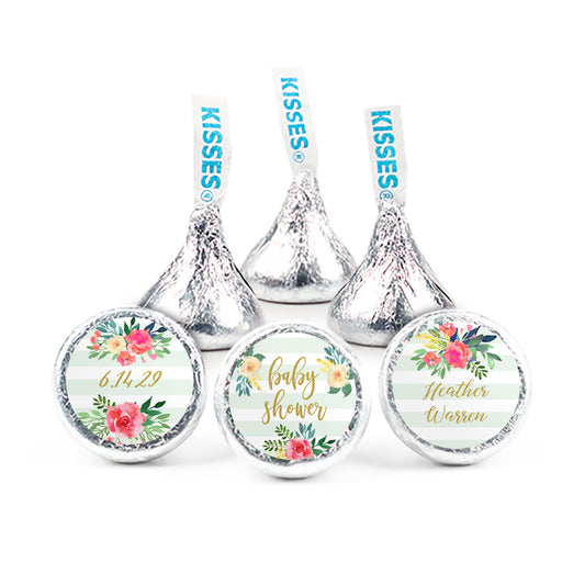 Baby Shower 3/4" Sticker Floral Botanicals (108 Stickers)