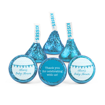 Personalized Baby Shower its a Boy Banner Hershey's Kisses