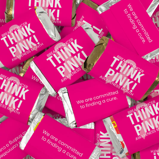 Breast Cancer Awareness Think Pink Wrapped Hershey's Miniatures