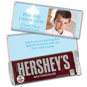 Personalized Comminion White Cross Hershey's Milk Chocolate Bar