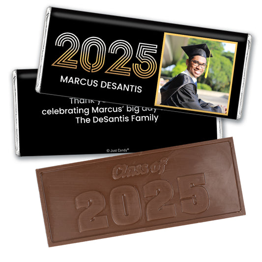 Personalized Graduation Double Line Belgian Chocolate Bar