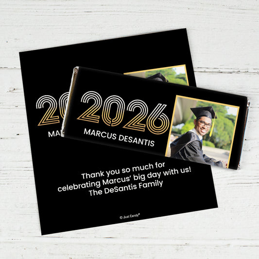 Personalized Graduation Double Line Chocolate Bar Wrappers