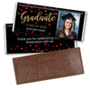 Personalized Graduation Dots Embossed Belgian Chocolate Bar