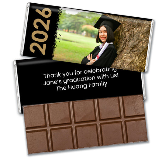 Personalized Graduation Photo & Year Hershey's Chocolate Bar and Wrapper