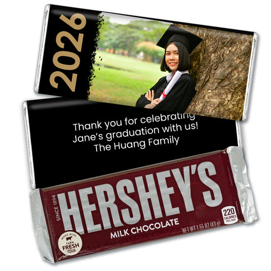 Personalized Graduation Photo & Year Hershey's Chocolate Bar and Wrapper