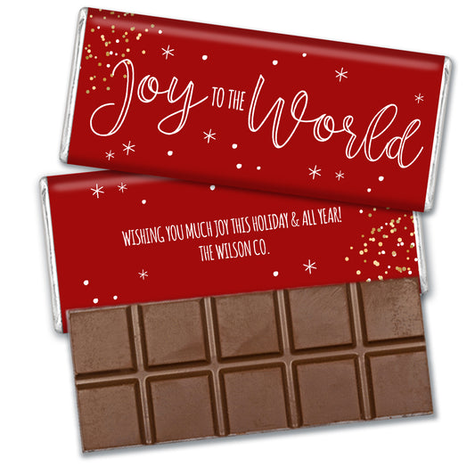 Personalized Christmas Joy To The World Chocolate Bar & Wrapper