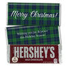 Personalized Christmas Plaid Hershey's Chocolate Bar and Wrapper