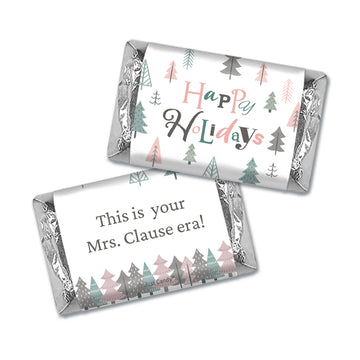 Personalized Christmas Hershey's Miniatures - Happy Holidays Trees