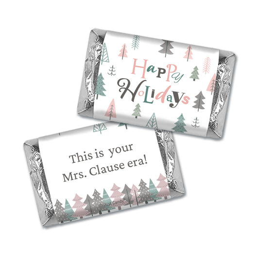 Personalized Christmas Hershey's Miniatures - Happy Holidays Trees