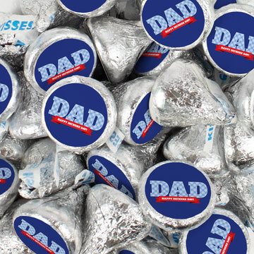 Father's Day Hershey's Kisses Stickered - Dad Plaid